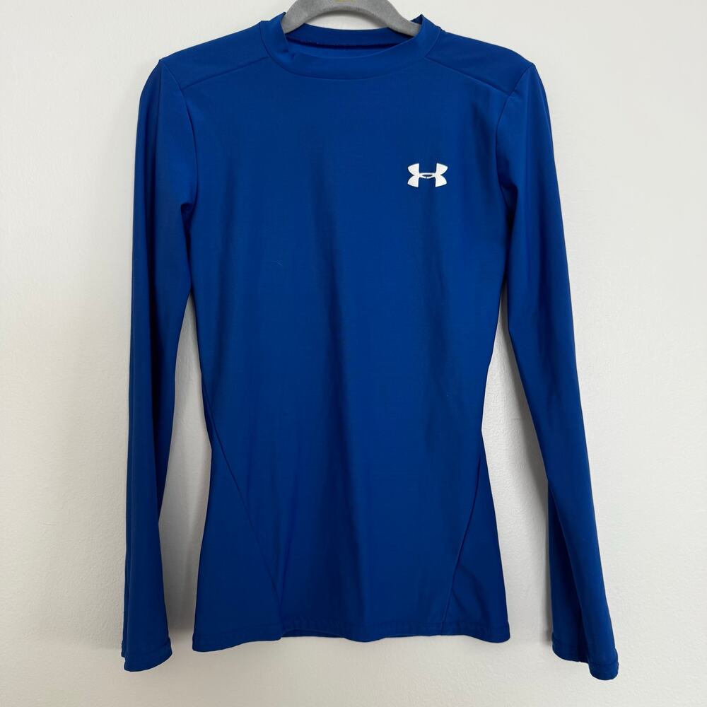 Under Armour Fitted, Heat Gear Long Sleeve in Blue